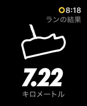 アップルウォッチ・NRCラン完了画面