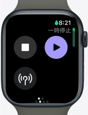 Apple Watch・NRC一時停止画面